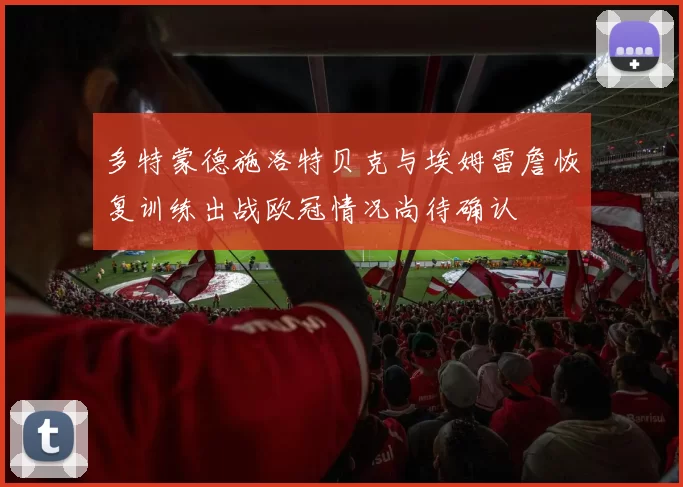 多特蒙德施洛特贝克与埃姆雷詹恢复训练出战欧冠情况尚待确认